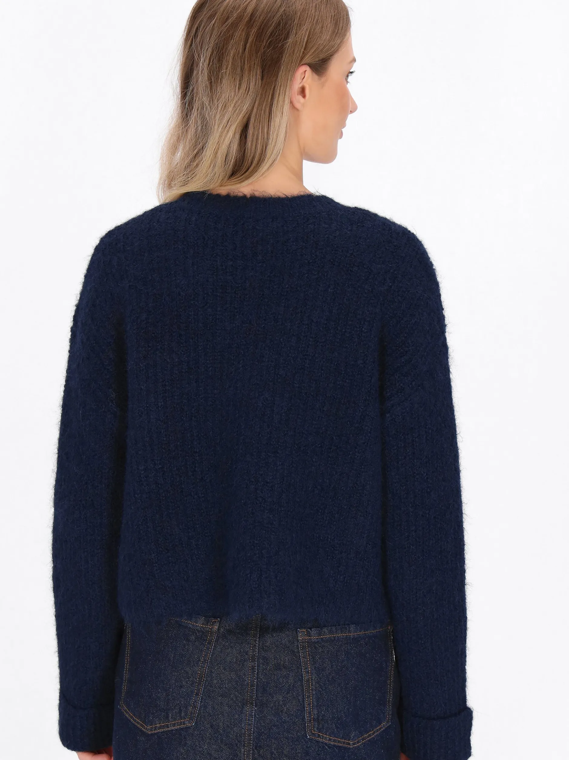 Dreimaster Damen Strickjacke in marine