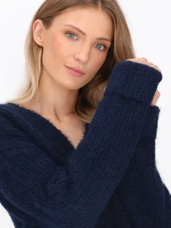 Dreimaster Damen Strickjacke in marine