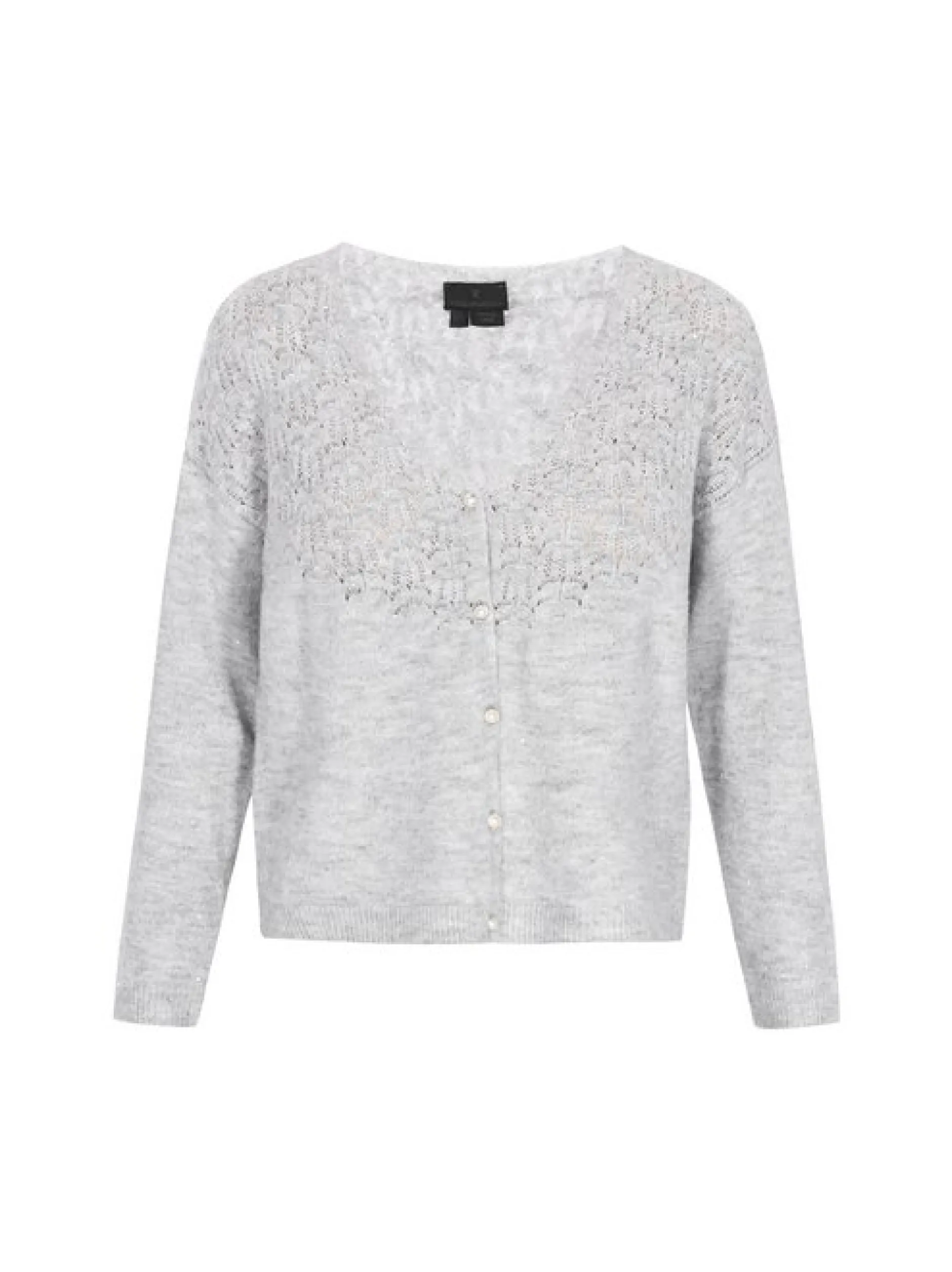 Dreimaster Damen Strickjacke in grau