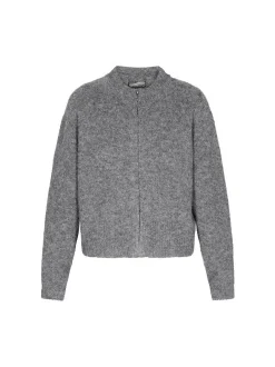 Dreimaster Damen Strickjacke in grau