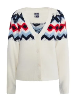 Dreimaster Damen Strickjacke in mehrfarbig
