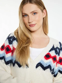 Dreimaster Damen Strickjacke in mehrfarbig