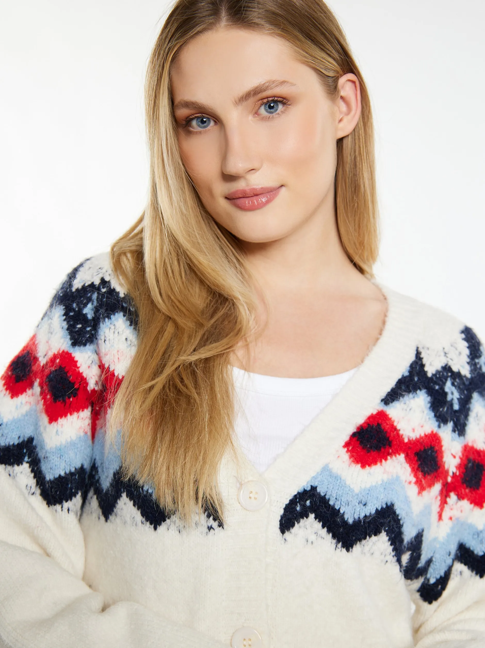 Dreimaster Damen Strickjacke in mehrfarbig