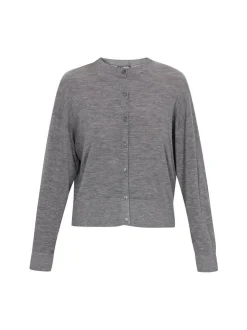 Dreimaster Damen Strickjacke in grau