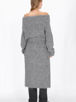 Dreimaster Damen Strickjacke in grau