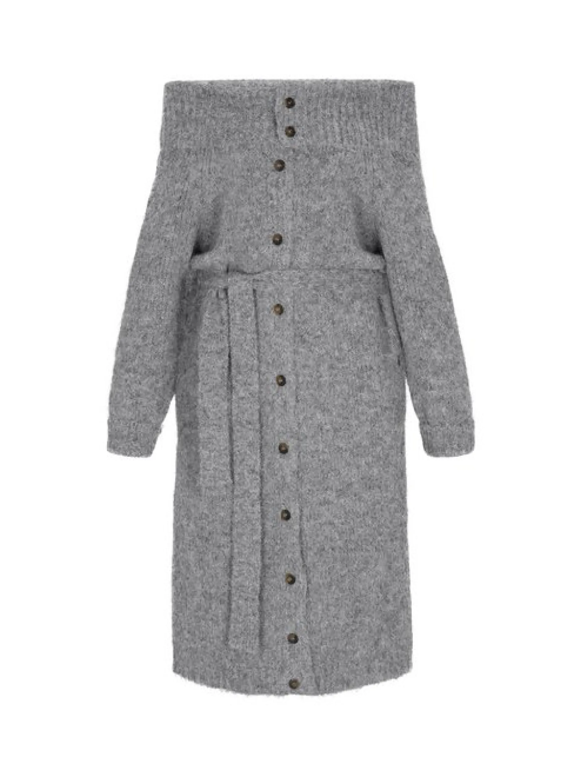 Dreimaster Damen Strickjacke in grau
