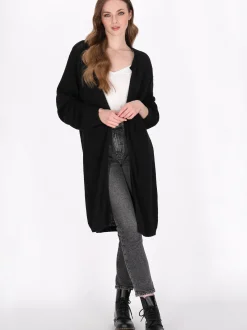 Dreimaster Damen Strickjacke in schwarz