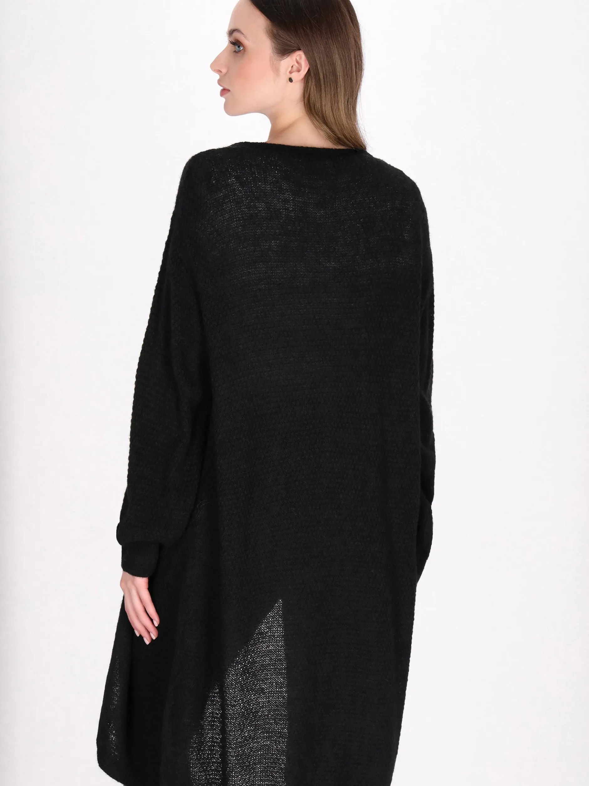 Dreimaster Damen Strickjacke in schwarz