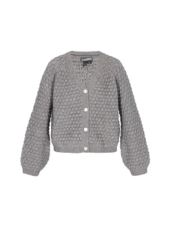 Dreimaster Damen Strickjacke in grau