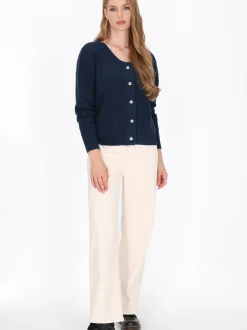 Dreimaster Damen Strickjacke in marine