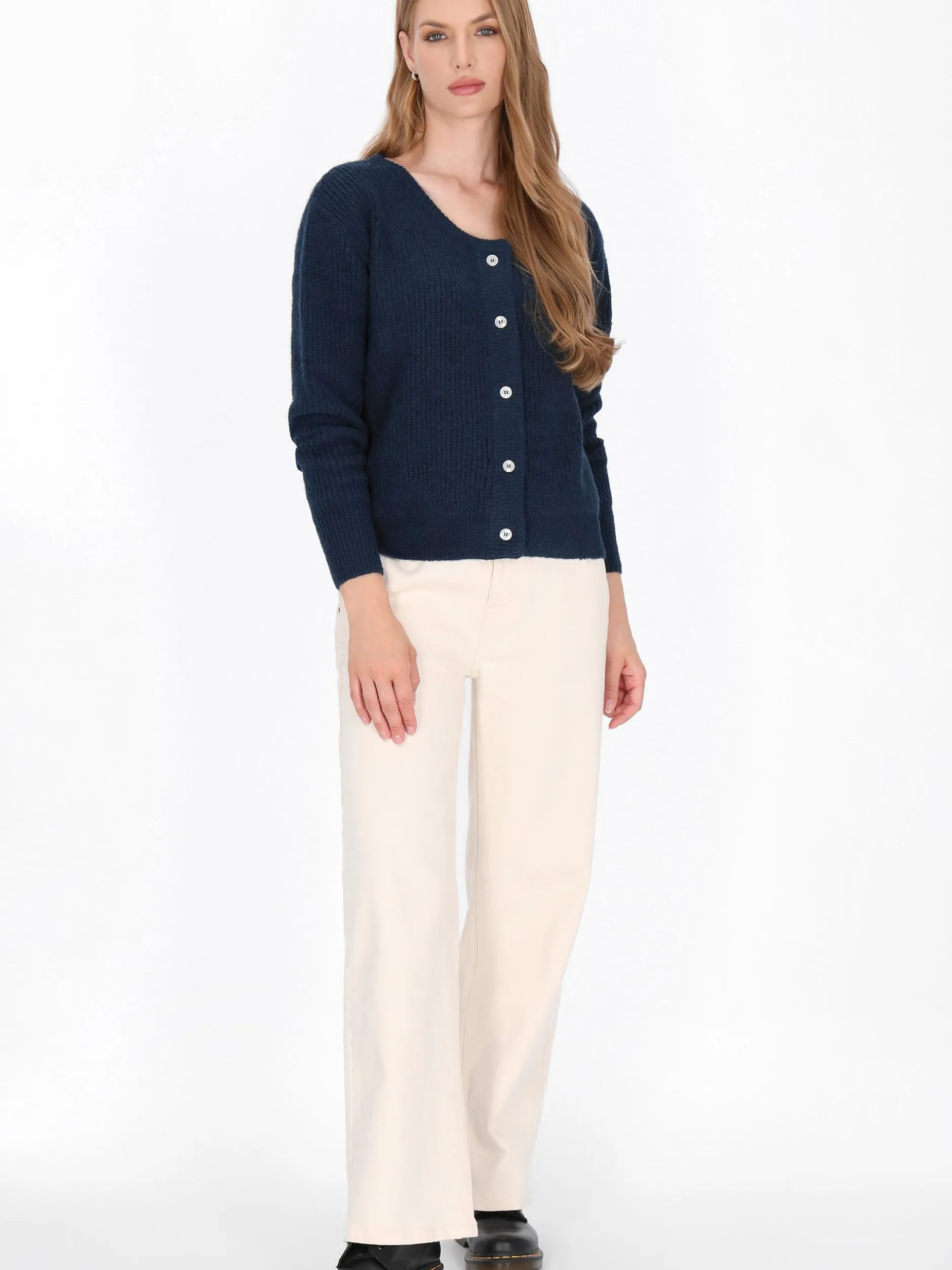 Dreimaster Damen Strickjacke in marine