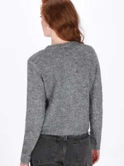 Dreimaster Damen Strickjacke in grau
