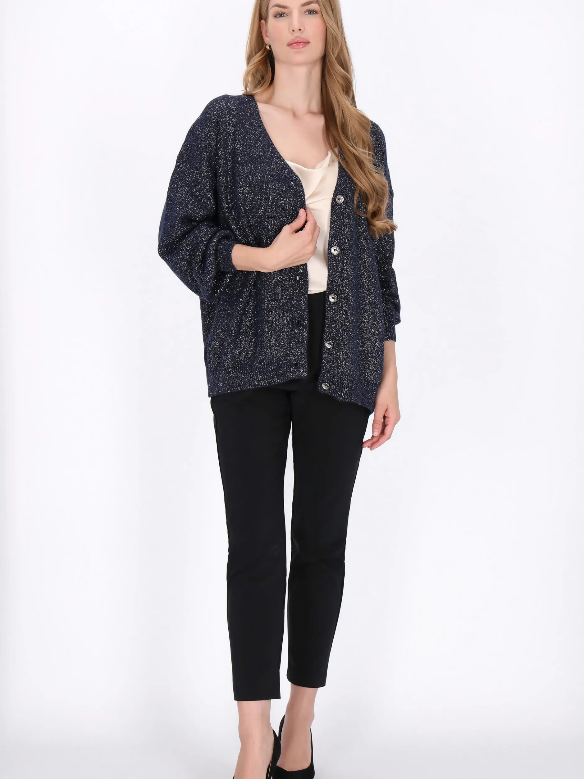 Dreimaster Damen Strickjacke in marine