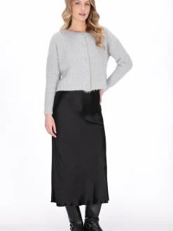 Dreimaster Damen Strickjacke in grau