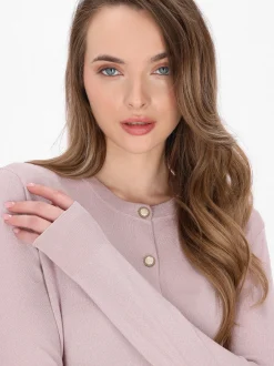 Dreimaster Damen Strickjacke in altrosa