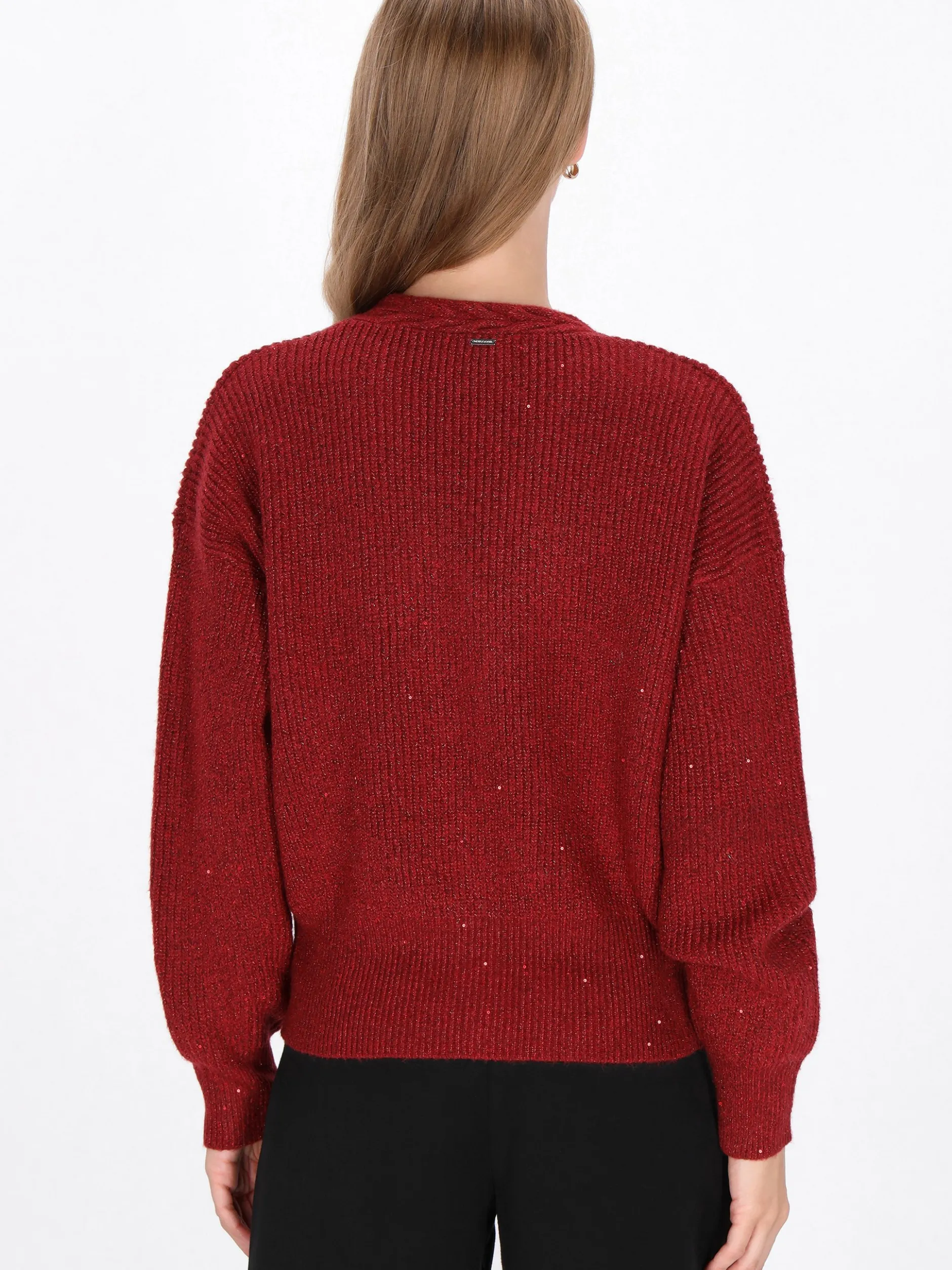 Dreimaster Damen Strickjacke in rot