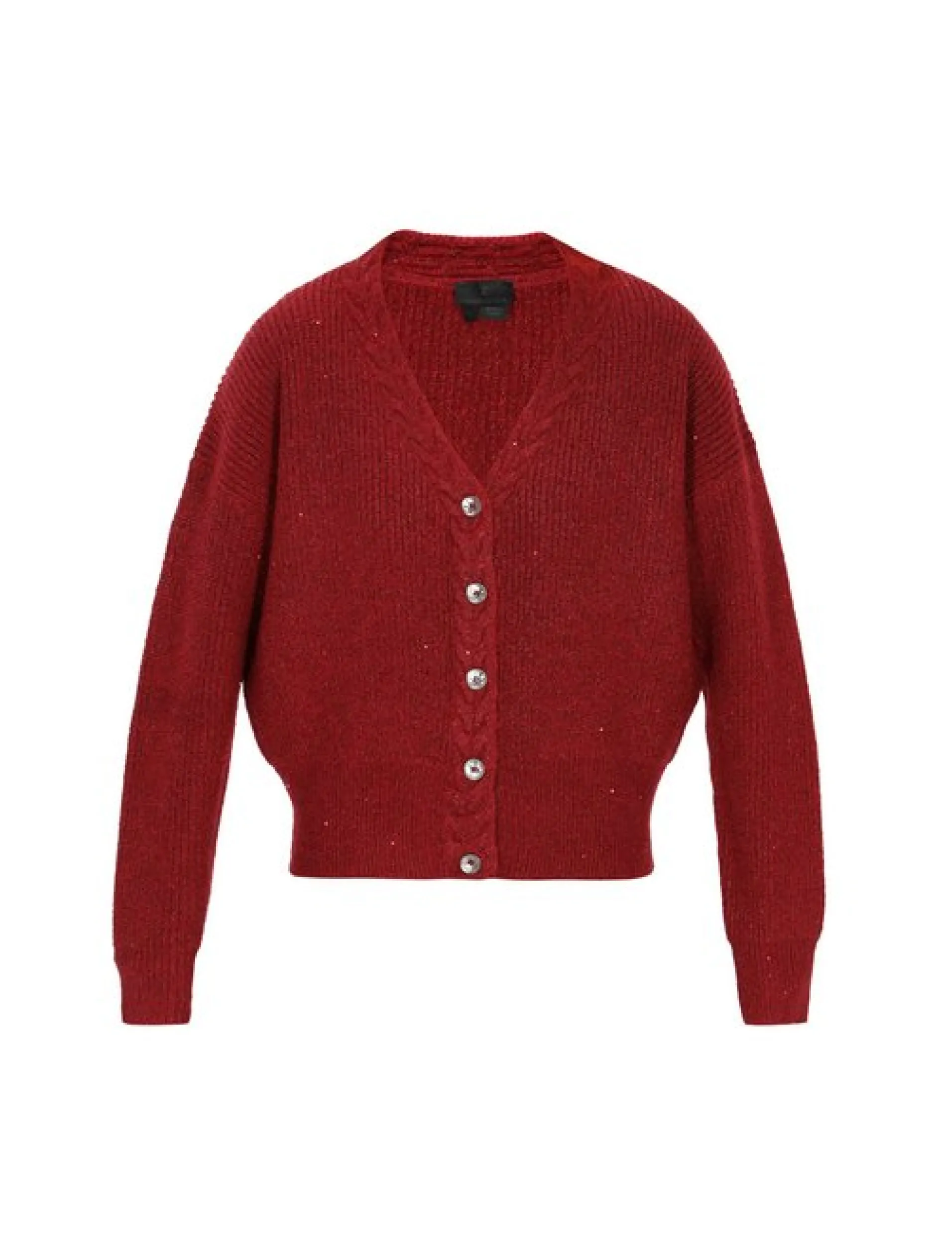 Dreimaster Damen Strickjacke in rot