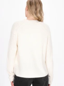 Dreimaster Damen Strickjacke in weiß