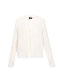 Dreimaster Damen Strickjacke in weiß
