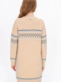 Dreimaster Damen Strickjacke in sand