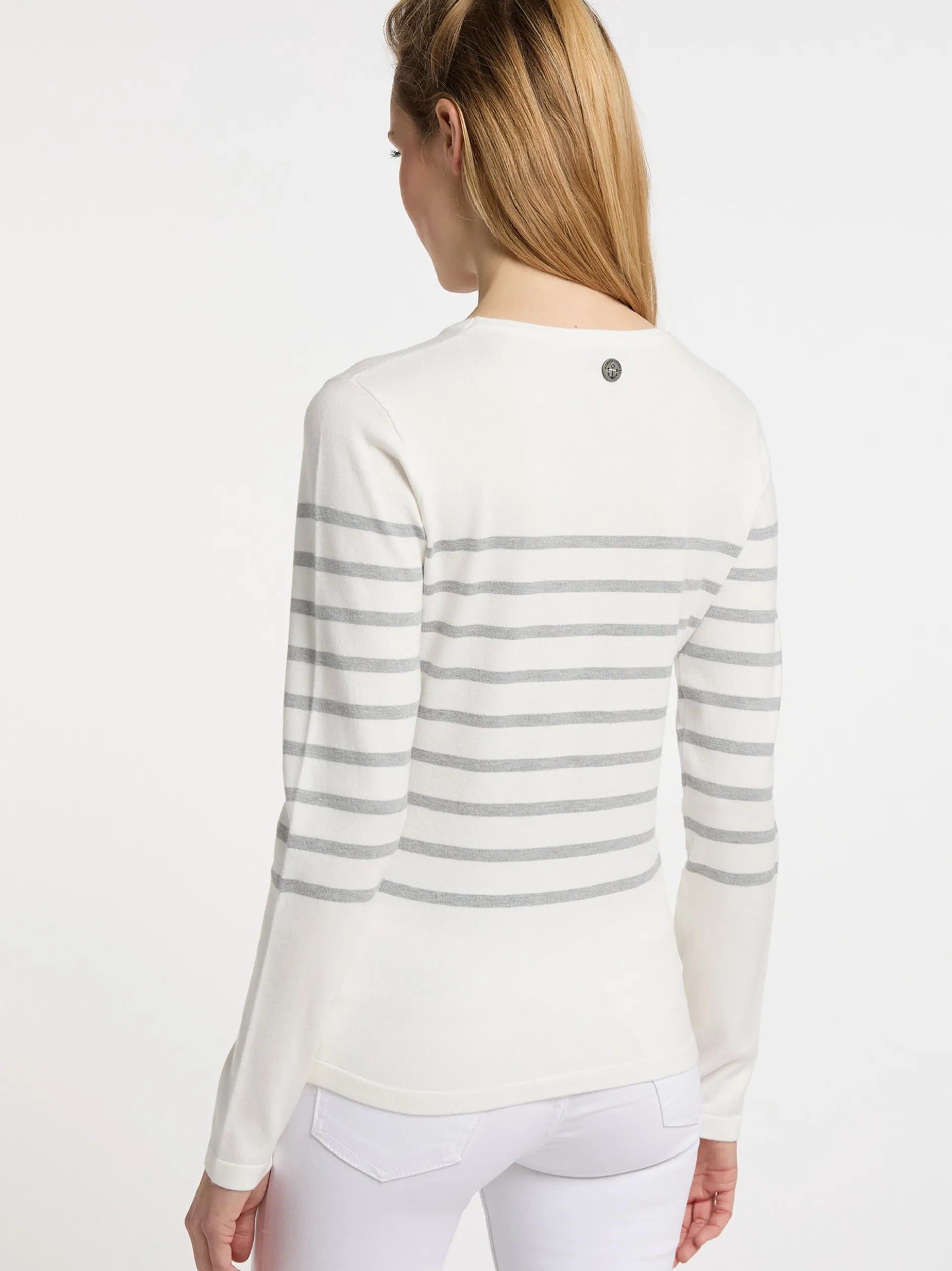Dreimaster Damen Strickpullover in grau