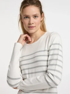 Dreimaster Damen Strickpullover in grau