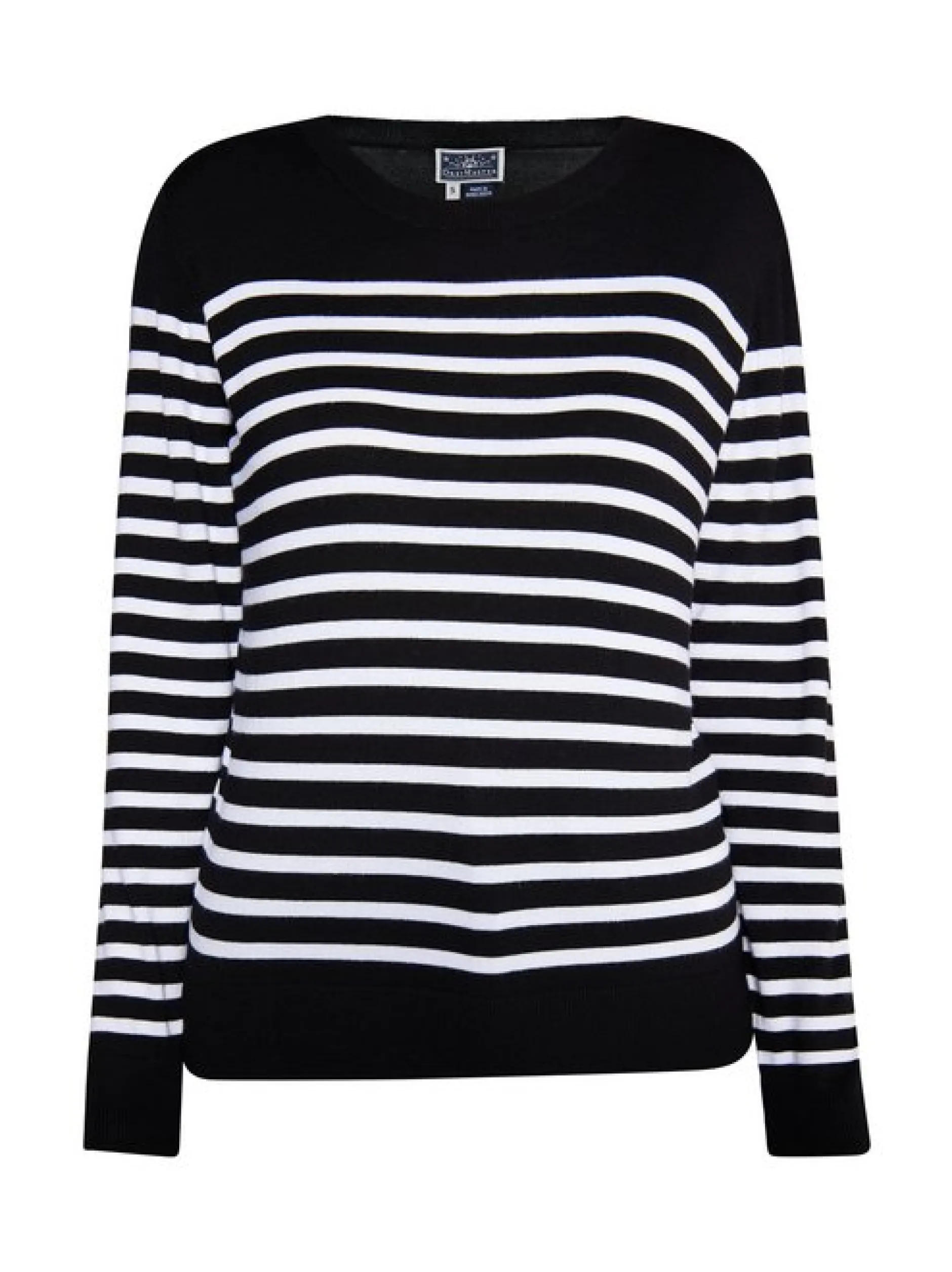 Dreimaster Damen Strickpullover in schwarz