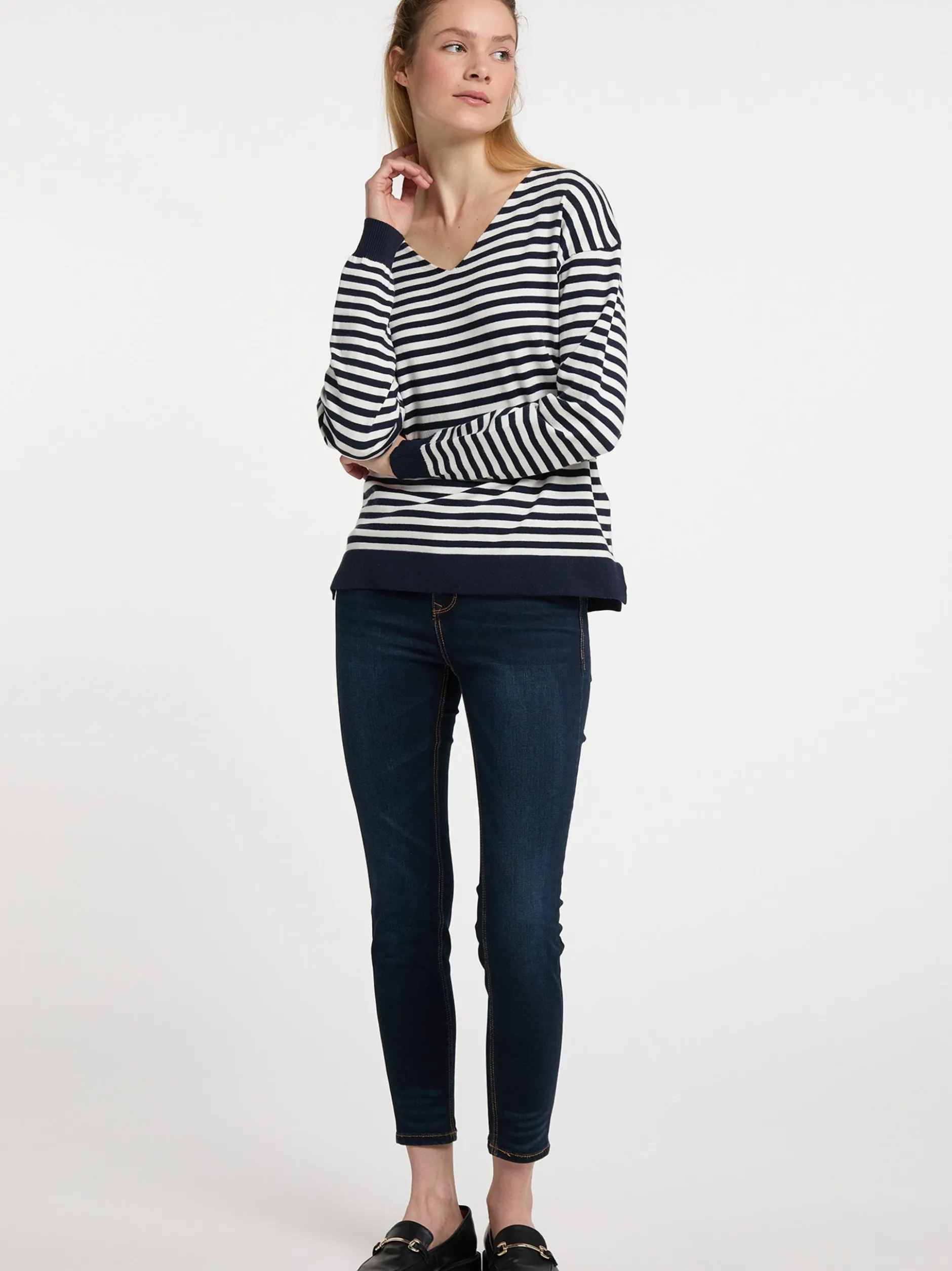 Dreimaster Damen Strickpullover in mehrfarbig