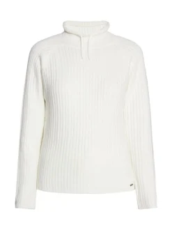 Dreimaster Damen Strickpullover in weiß