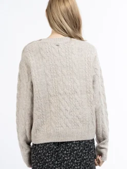 Dreimaster Damen Strickpullover in beige
