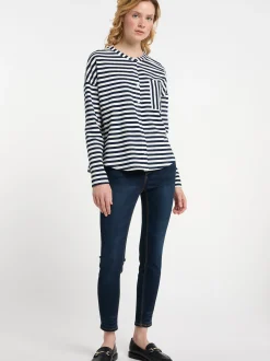 Dreimaster Damen Sweatjacke in marine