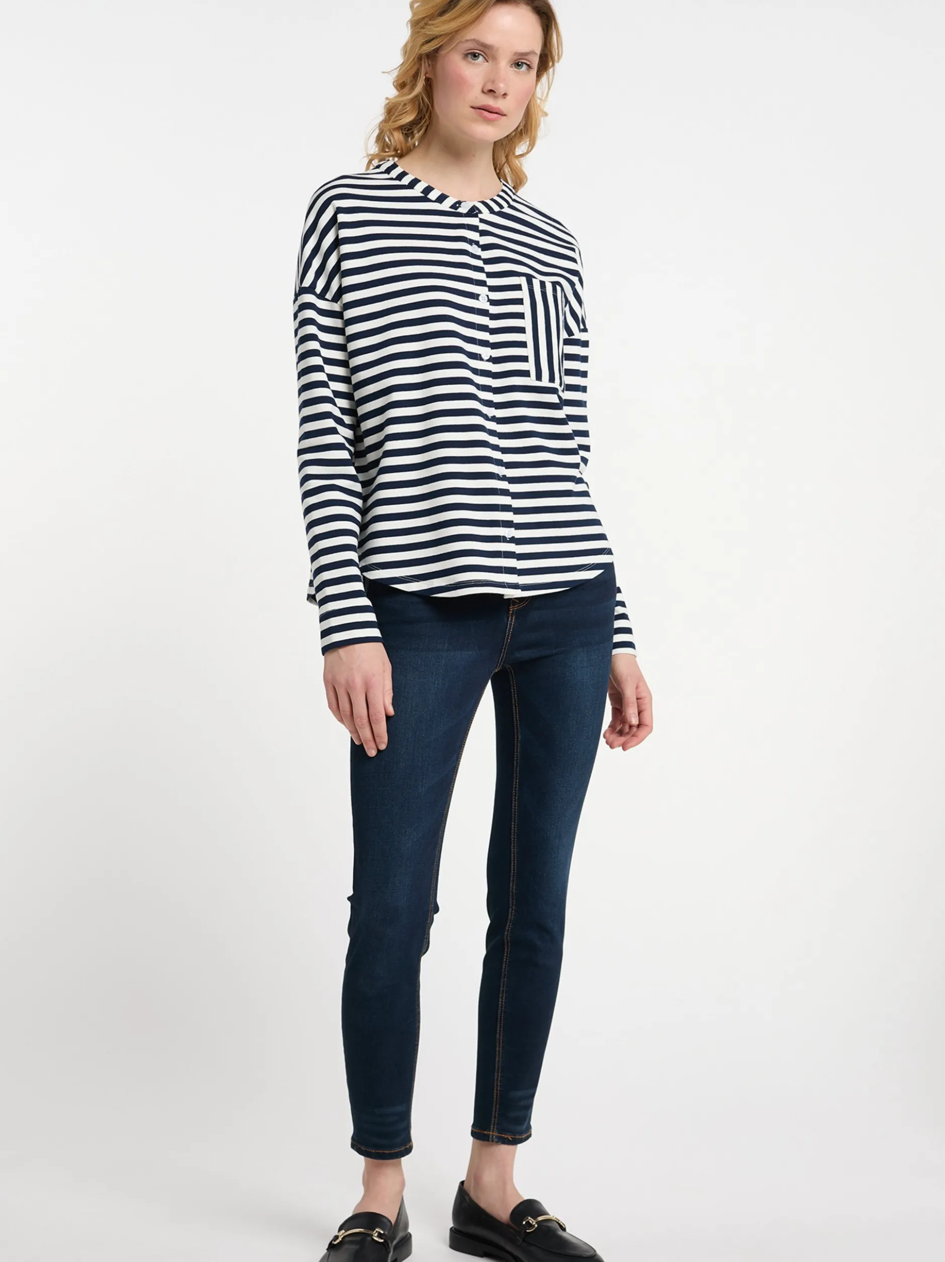 Dreimaster Damen Sweatjacke in marine