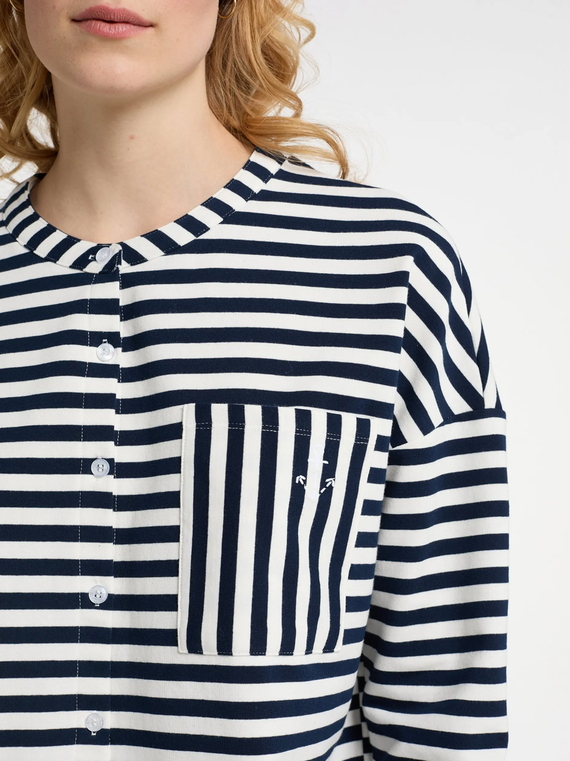 Dreimaster Damen Sweatjacke in marine