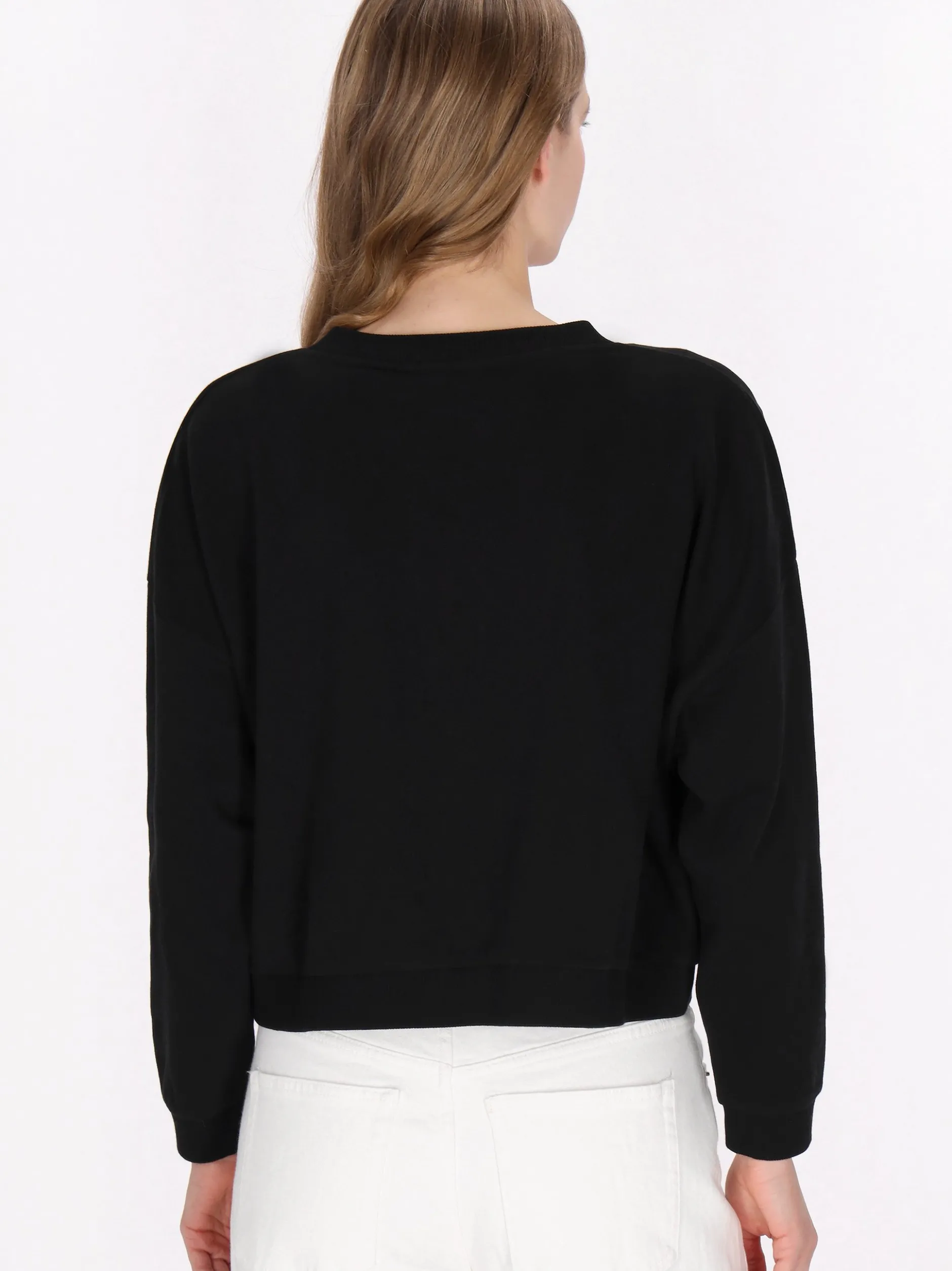 Dreimaster Damen Sweatshirt in schwarz