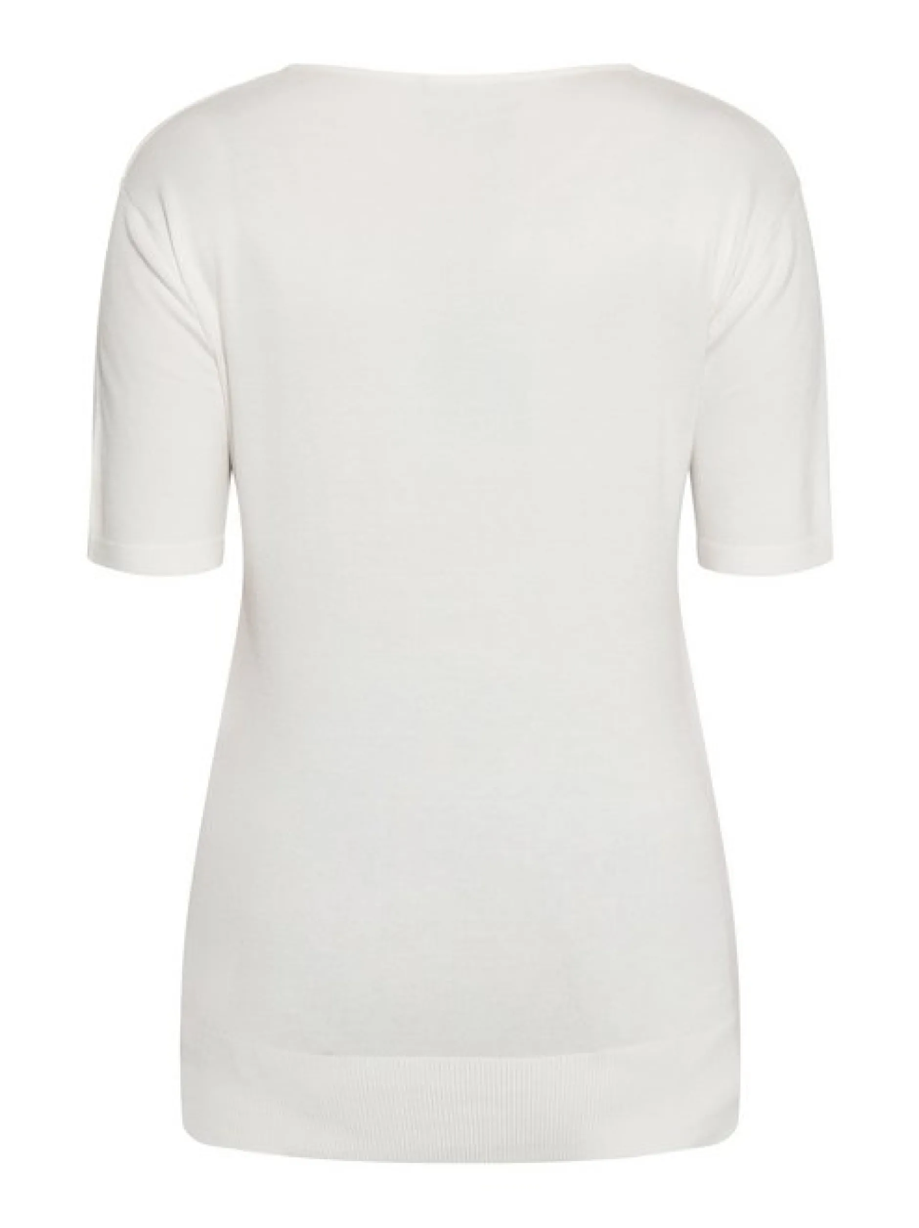 Dreimaster Damen T-Shirt in weiß - Ausschnitt: Rundhals