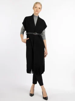 Dreimaster Damen Weste in schwarz