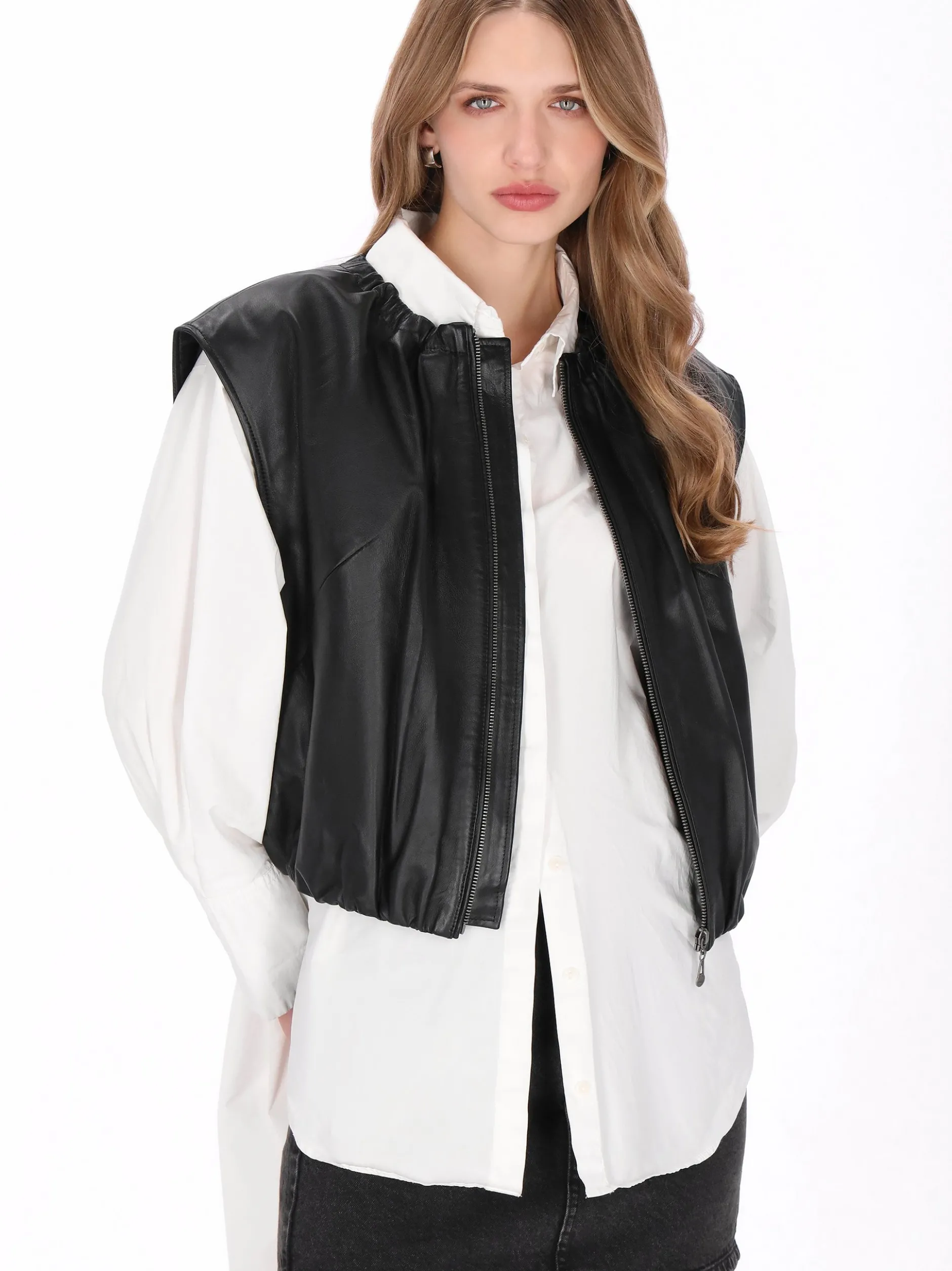 Dreimaster Damen Weste in schwarz