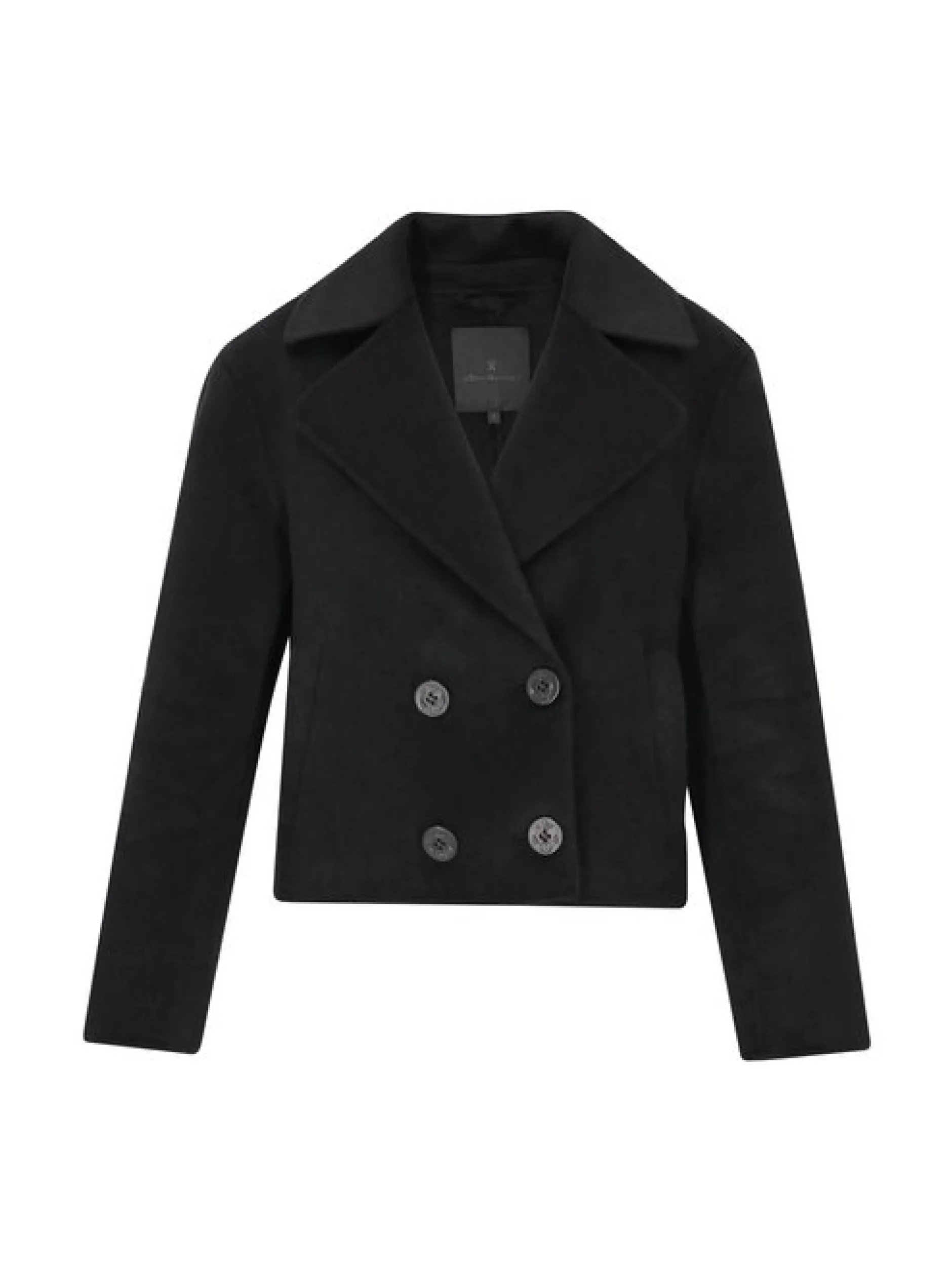 Dreimaster Damen Wolljacke in schwarz