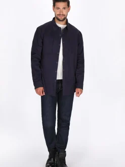 Dreimaster Herren Hemd in blau