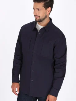 Dreimaster Herren Hemd in blau