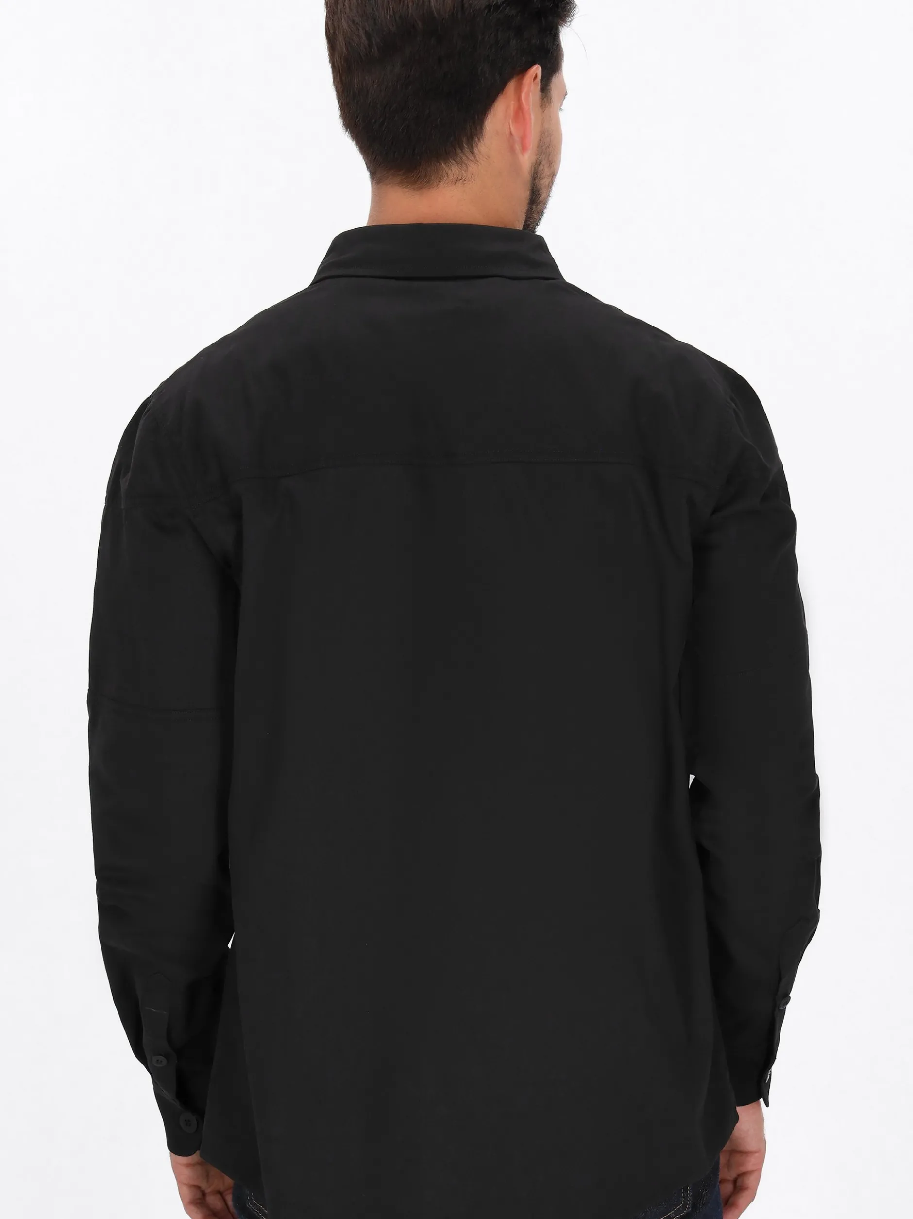 Dreimaster Herren Hemd in schwarz