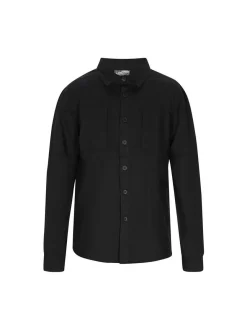 Dreimaster Herren Hemd in schwarz