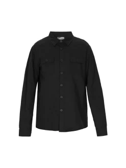 Dreimaster Herren Hemd in schwarz