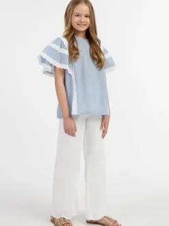 Dreimaster Mädchen Blusenshirt in hellblau