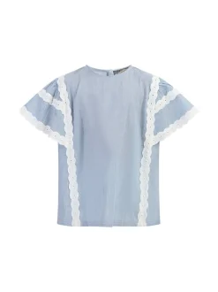 Dreimaster Mädchen Blusenshirt in hellblau