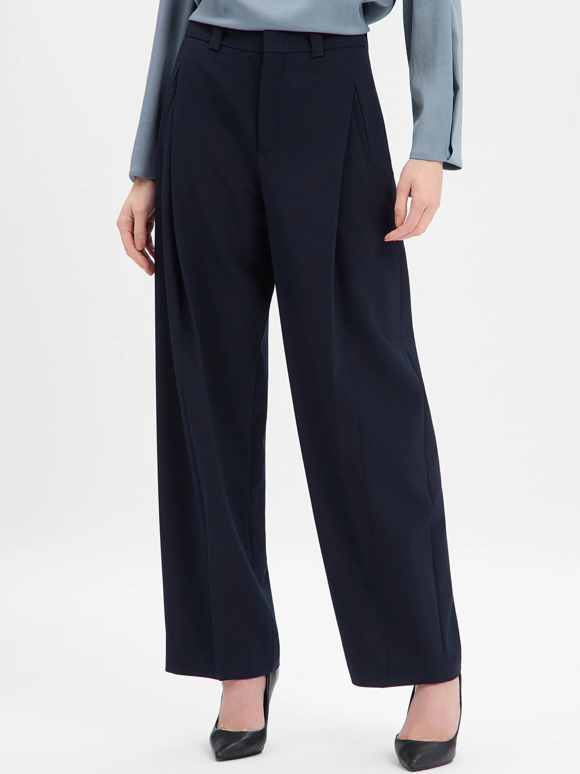Drykorn Damen Bundfaltenhose - Unpack in marine