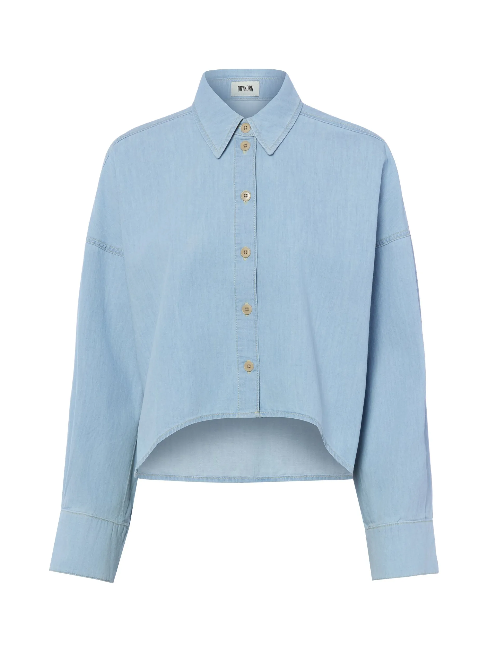 Drykorn Damen Jeansbluse - Oshia in hellblau