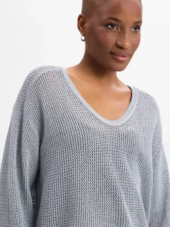 Drykorn Damen Lochstrick-Pullover - Somaija in beige