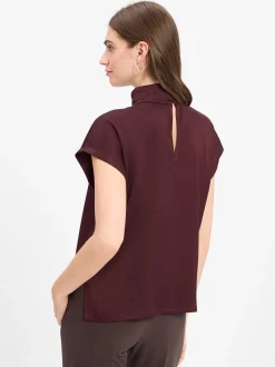 Drykorn Damen Satinbluse - Alaria in aubergine