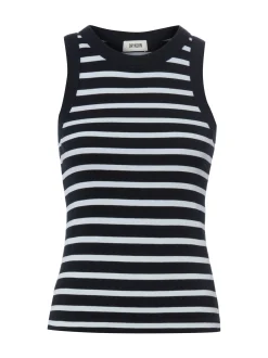 Drykorn Damen Top - Olina in marine weiß